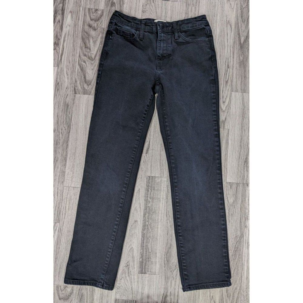 Universal Thread Womens Size 00 / 24 R High Rise Slim Straight Black Denim Jeans